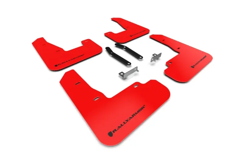 Free Shipping Rally Armor 19-21 Hyundai Elantra GT N Line/i30 Red UR Mud Flap w/Black Logo