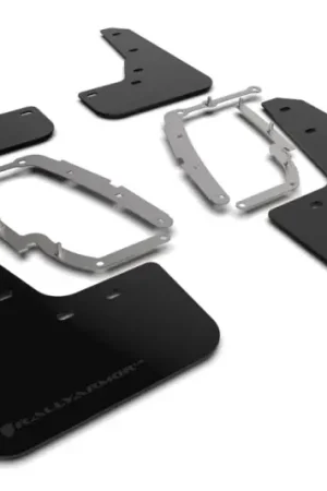 Rally Armor 17-23 Tesla Model 3 Black UR Mud Flap - Metallic Black Logo Special Offer