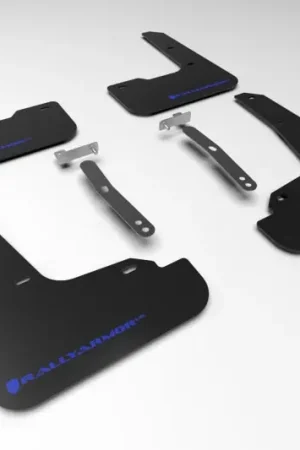 Fan Favorite Rally Armor 21-23 Hyundai Elantra Black UR Mud Flap w/Blue Logo