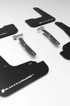 Rally Armor 21-23 Hyundai Elantra Black UR Mud Flap w/White Logo Weekend Sale