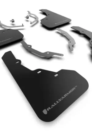 Rally Armor 22-25 Hyundai Santa Cruz Black Mud Flap w/Grey Logo Premium