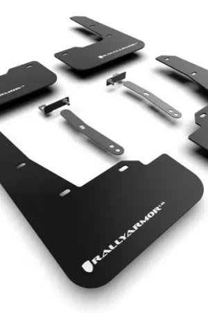 Save Now Rally Armor 22-23 Hyundai Elantra N & N Line Black UR Mud Flap w/White Logo