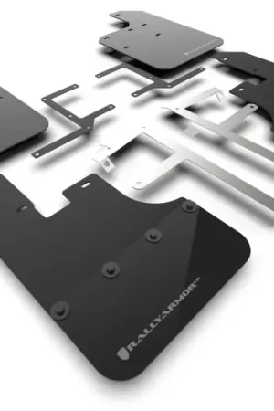 Free Returns Rally Armor 19-25 Jeep Gladiator JT (Incl. Overland/Sport/Sport S) Black Mud Flap w/Grey Logo