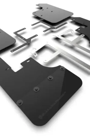 Clearance Rally Armor 19-25 Jeep Gladiator JT (Incl. Overland/Sport/Sport S) Black Mud Flap w/Met. Black Logo