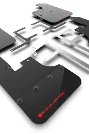 Fresh Stock Rally Armor 19-25 Jeep Gladiator JT (Incl. Overland/Sport/Sport S) Black Mud Flap w/Red Logo