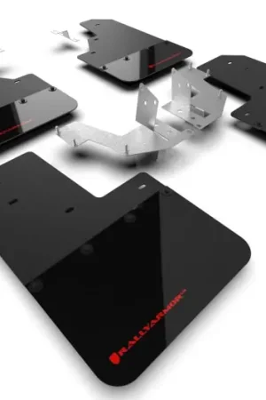 Sale Rally Armor 21-25 Ford Bronco (Plstc Bmpr - NO Rptr/Sprt - NO RR/RB) Blk Mud Flap w/Red Logo