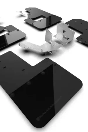 Rally Armor 21-25 Ford Bronco (Plstc Bmpr + RB - NO Rptr/Sprt) Blk Mud Flap w/Met. Blk Logo Deal