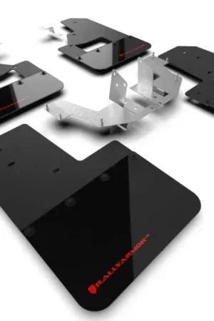 Rally Armor 21-25 Ford Bronco (Plstc Bmpr + RB - NO Rptr/Sprt) Blk Mud Flap w/Red Logo Weekend Sale