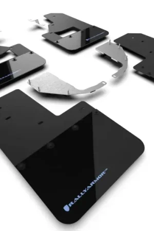 Rally Armor 21-25 Ford Bronco (Steel Bmpr + RB - NO Rptr/Sprt) Blk Mud Flap w/Area Blue Logo Hassle-Free Returns