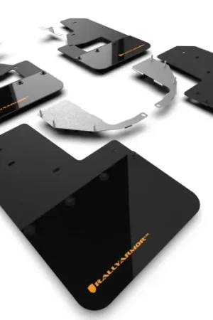 Rally Armor 21-25 Ford Bronco (Steel Bmpr + RB - NO Rptr/Sprt) Blk Mud Flap w/Cy Orange Logo Affordable