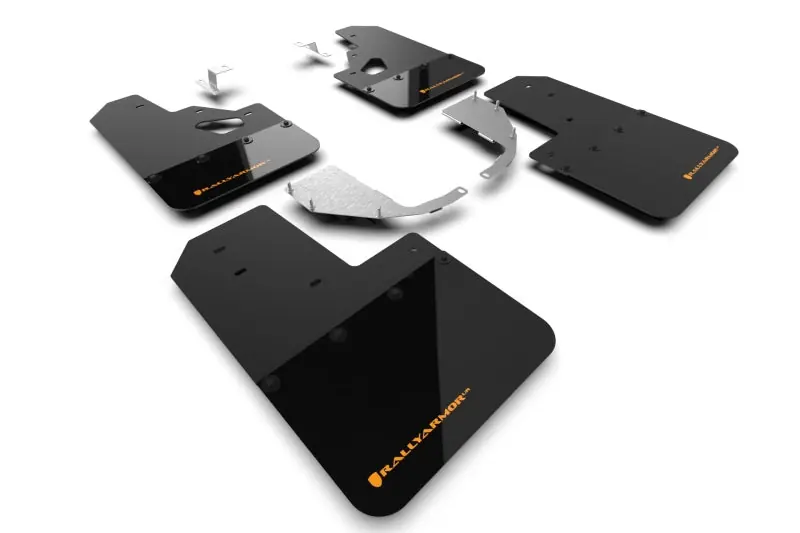 Rally Armor 21-25 Ford Bronco (Steel Bmpr + RR- NO Rptr/Sprt) Blk Mud Flap w/Cy Orange Logo Flash Sale