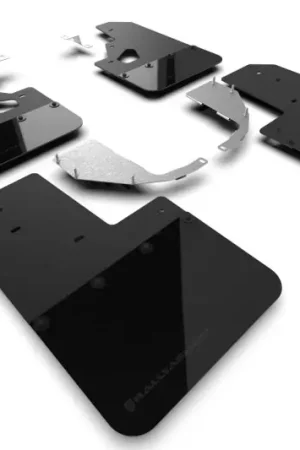 Special Discount Rally Armor 21-25 Ford Bronco (Steel Bmpr + RR - NO Rptr/Sprt) Blk Mud Flap w/Met. Blk Logo