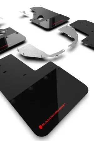 Bulk Order Rally Armor 21-25 Ford Bronco (Steel Bmpr + RR - NO Rptr/Sprt) Blk Mud Flap w/Red Logo