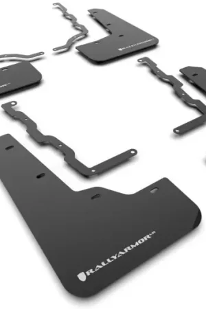 Rally Armor 20-25 Ford Puma ST Black Mud Flap w/White Logo Mega Sale