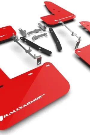 Rally Armor 23-26 Toyota GR Corolla Red UR Mud Flap w/White Logo Big Sale