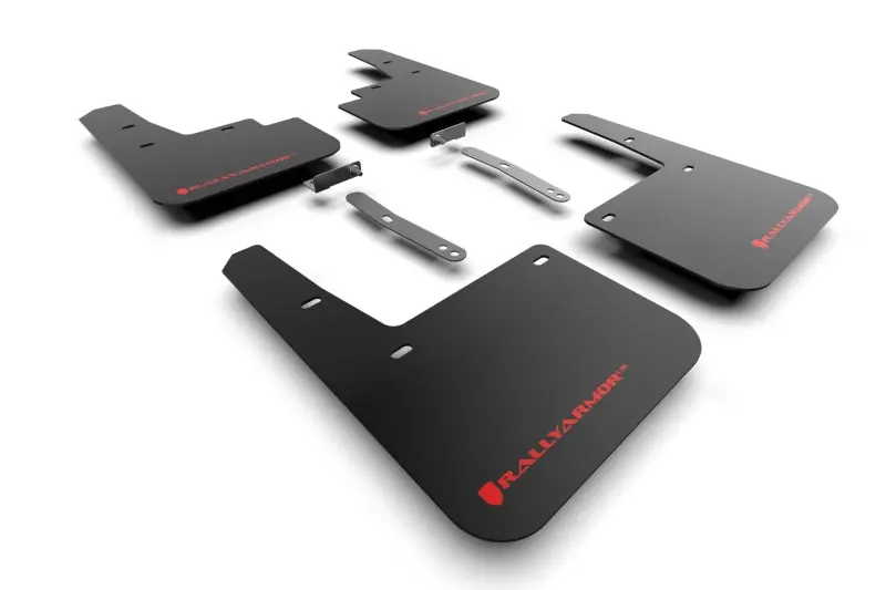 Rally Armor 22-23 Hyundai Kona N-Line Black UR Mud Flap w/Red Logo Price Cut