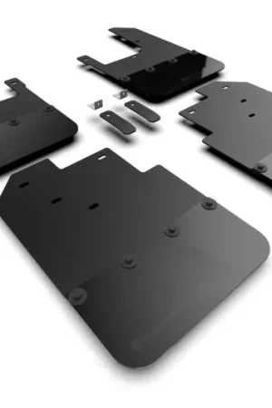 Affordable Rally Armor 16-23 Toyota Tacoma Gen 3 Black Mud Flap w/Metallic Black Logo