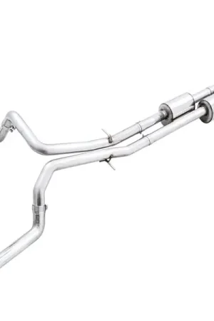 Authentic AWE Tuning 22-23 GMC Sierra 1500 AT4X 6.2L 0FG Catback Split Dual (Flat Bumper) - Bashguard(No Tips)