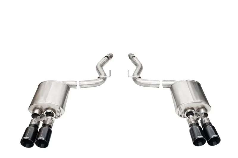 Corsa 2024-2025 Ford Mustang V8 5.0L 3in Axle-Back Exhaust System w/ Twin 4in Black Straight Tips Holiday Sale