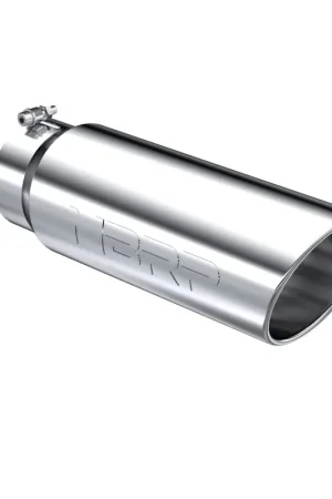 Fresh Stock MBRP Universal Tip 6in OD Angled Rolled End 5in Inlet 18in Lgth T304 Exhaust