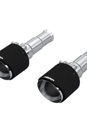 Markdown MBRP 19-24 Ram 1500 5.7L Hemi 3in Inl. 5in OD DW Angle Cut T304 Carbon Exhaust Tips - Pairs