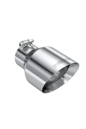 Shop Now MBRP Universal T304 Stainless Steel Tip3on ID / 5in OD Out / 8in Length Angle Cut Dual Wall