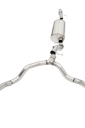 One Day Deal Corsa 2021-2025 Tahoe / GMC Yukon 4DR 6.2L 4WD Dual Rear 3in - 2.75in Sport Cat-Back DW 4in BLKTips
