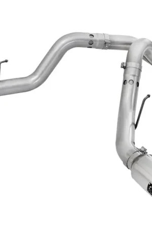 Warranty Included aFe Atlas Exhaust 4in DPF-Back Exhaust Aluminized Steel Polished Tip 11-14 ford Diesel Truck V8-6.7L