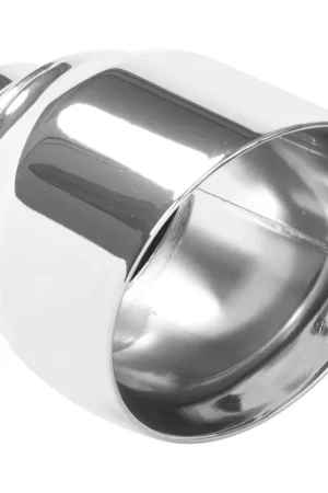 Hot Deal MagnaFlow Tip Stainless Double Wall Round Single Outlet Polished 4.5in DIA 2.5in Inlet 5.75in Length