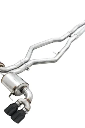 AWE Tuning 2019+ BMW M340i (G20) Non-Resonated Touring Edition Exhaust - Quad Diamond Black Tips Fan Favorite