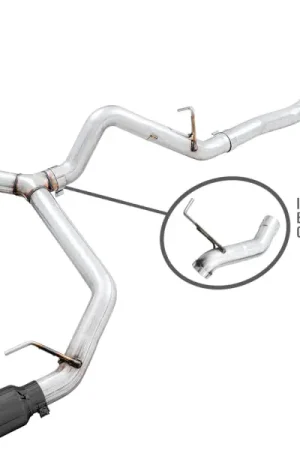 Last Chance AWE Tuning 2021+ Ford Bronco 0FG Dual Rear Exit Exhaust w/Diamond Black Tips & Bash Guard