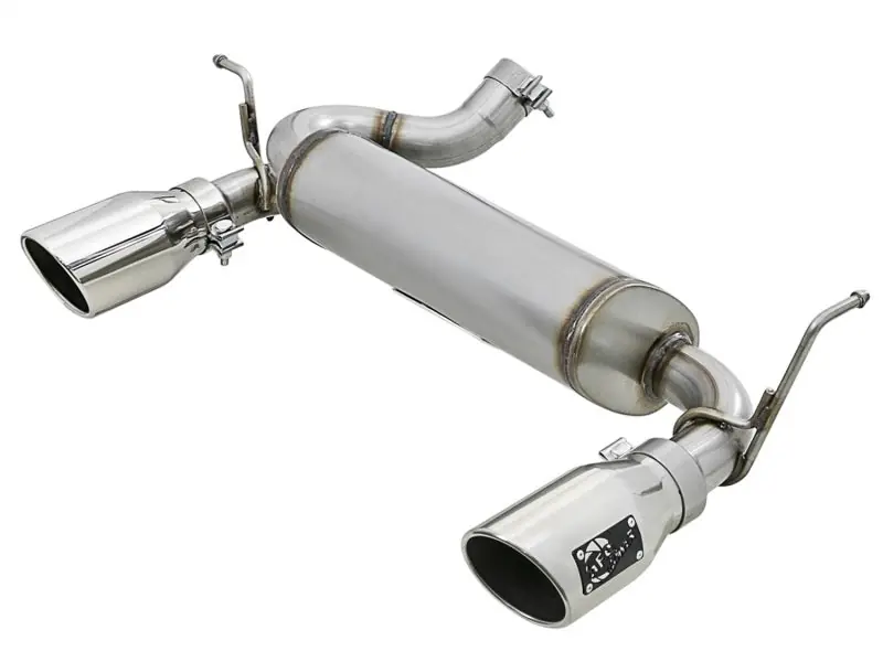 Affordable aFe Rebel Series 2.5in 409 SS Axle-Back Exhaust w/Polished Tips 07+ Jeep Wrangler (JK) V6 3.6L/3.8L