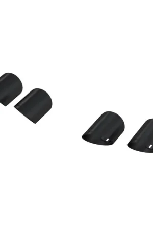 Premium MBRP 15-24 Ford Mustang T304 SS 4in OD / 6.5in Length Quad Tip Cover Kit - Black Tip