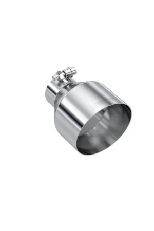 MBRP Universal T304 Stainless Steel Tip 2.5in ID / 5in OD Out / 6.5in Length Angle Cut Single Wall Price Cut