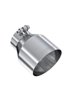 MBRP Universal T304 Stainless Steel Tip, 3in ID / 5in OD Out / 6.5in Length / Angle CutSingle Wall Popular