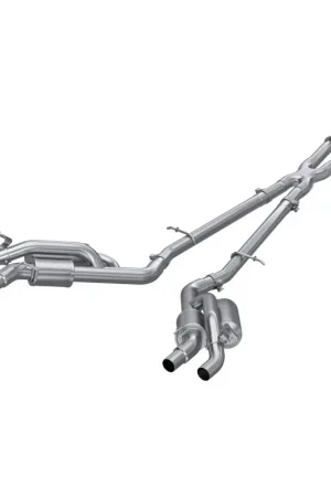 MBRP 2022 Kia Stinger 3.3L T304 SS Cat-Back Exhaust- Dual Split Rear Quad Outlet Uses Factory Bezels Budget