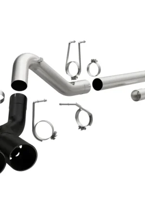 Fast Shipping MagnaFlow 08-18 Ford F-250/F-350/F-450 4.6L/6.7 DPF-Back Black 4in Dual Single Rear Exit