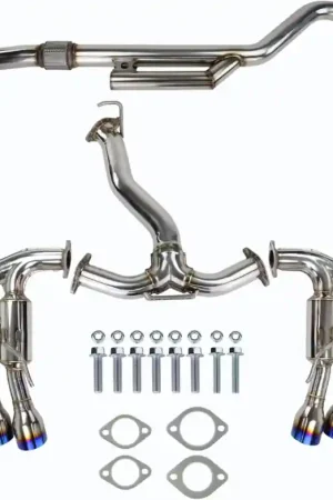 Invidia 2022+ Subaru WRX Gemini Single Layer Quad Titanium Tip Cat-Back Exhaust Markdown