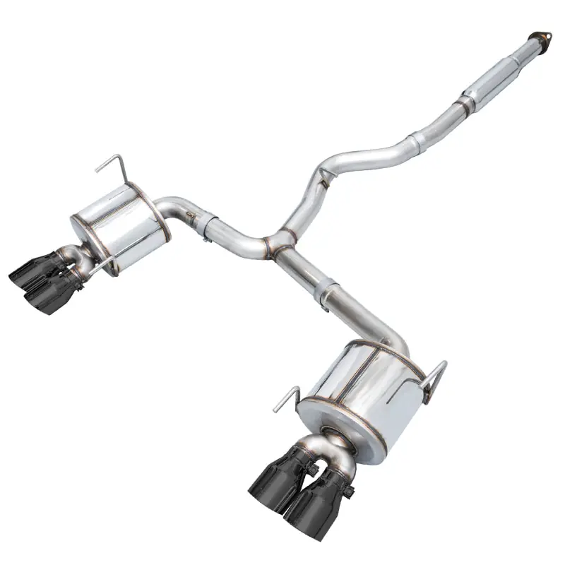 AWE Tuning Subaru STI VA / WRX GV / STI GV Sedan Touring Edition Exhaust - Diamond Black Tip (102mm) Authentic