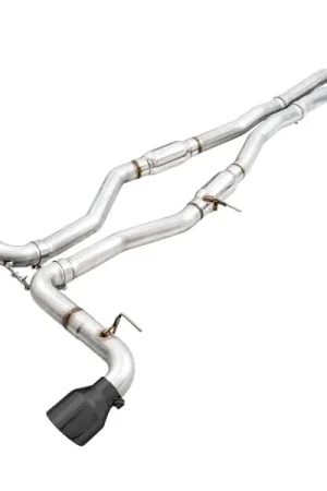 Order Now AWE 2020 Toyota Supra A90 Resonated Track Edition Exhaust - 5in Diamond Black Tips