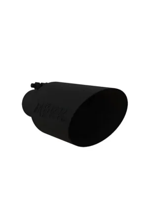 Professional Grade MBRP Universal Dual Wall Angle Rolled End Tip 4-1/2in OD / 2-1/2in Inlet / 11in Length - Black