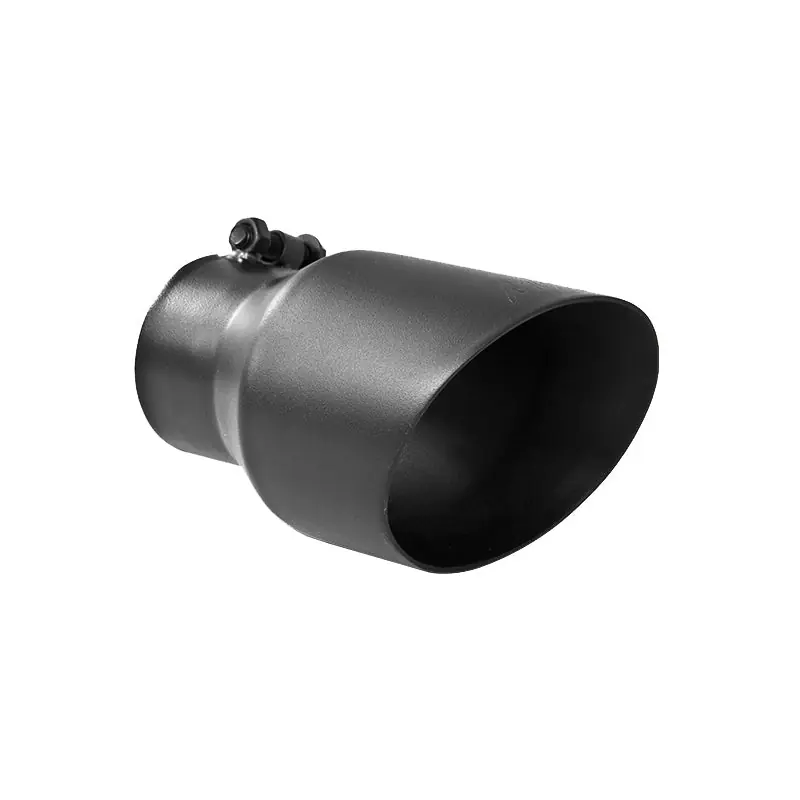 MBRP Universal Tip 4.5in OD 3in Inlet 8in Length Dual Walled Angled Exhaust Tip - Black No Minimum Order