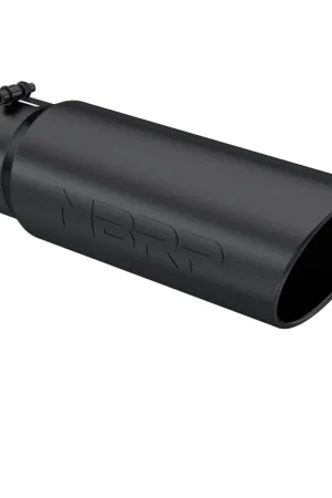 MBRP Universal Tip 6in OD Angled Rolled End 5in Inlet 18in Lgth Black Finish Exhaust Bulk Order