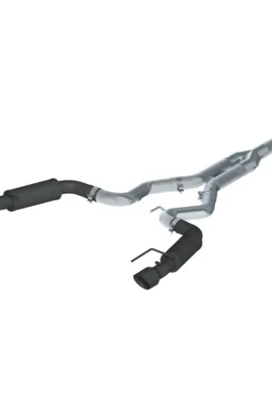 MBRP 15-19 Ford Mustang EcoBoost 2.3L Black 3in Cat Back Dual Split Rear Exit (Race Version) Sale