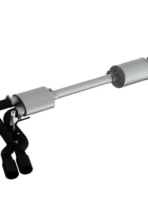MBRP 15-20 Ford F150 Pre-Axle 4in OD Tips Dual Outlet 3in Black Coated Cat Back Exhaust Final Sale