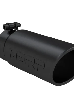 Editor’s Pick MBRP Universal Tip 4 O.D. Angled Rolled End 3.5 inlet 10 length- Black Finish