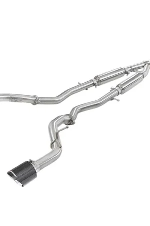 aFe POWER Takeda 2.5in 304 SS CB Exhaust w/ Carbon Fiber Tips 17-19 Infiniti Q60 V6-3.0L (tt) Buy Online