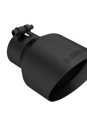 Flash Sale MBRP Universal 3in Hex Tip 5in Inlet 8in Length Dual Wall Exhaust Tip - Black Coated
