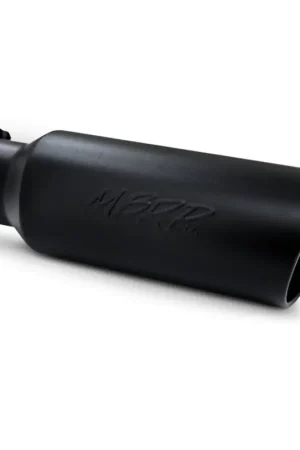 MBRP Universal Tip 6in OD Rolled End 4in Inlet 18in L Black Coated Exhaust Tip Free Returns
