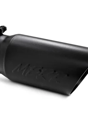 MBRP Universal Tip 5 O.D. Dual Wall Angled 4 inlet 12 length - Black Finish Free Shipping
